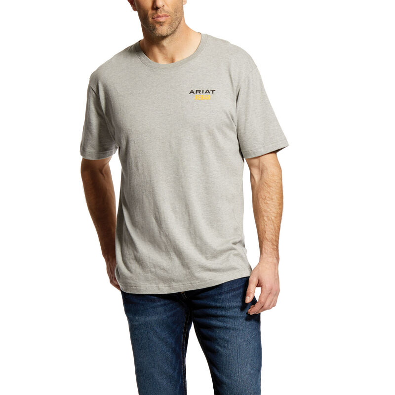 Ariat Rebar Cotton Strong - T Shirts Grijs Heren - 17156-270